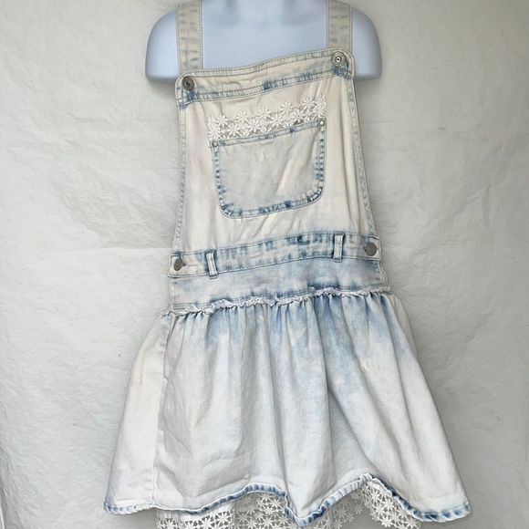 Jordache Other - Jordache girl’s youth overalls bib denim jean skirt size Lg